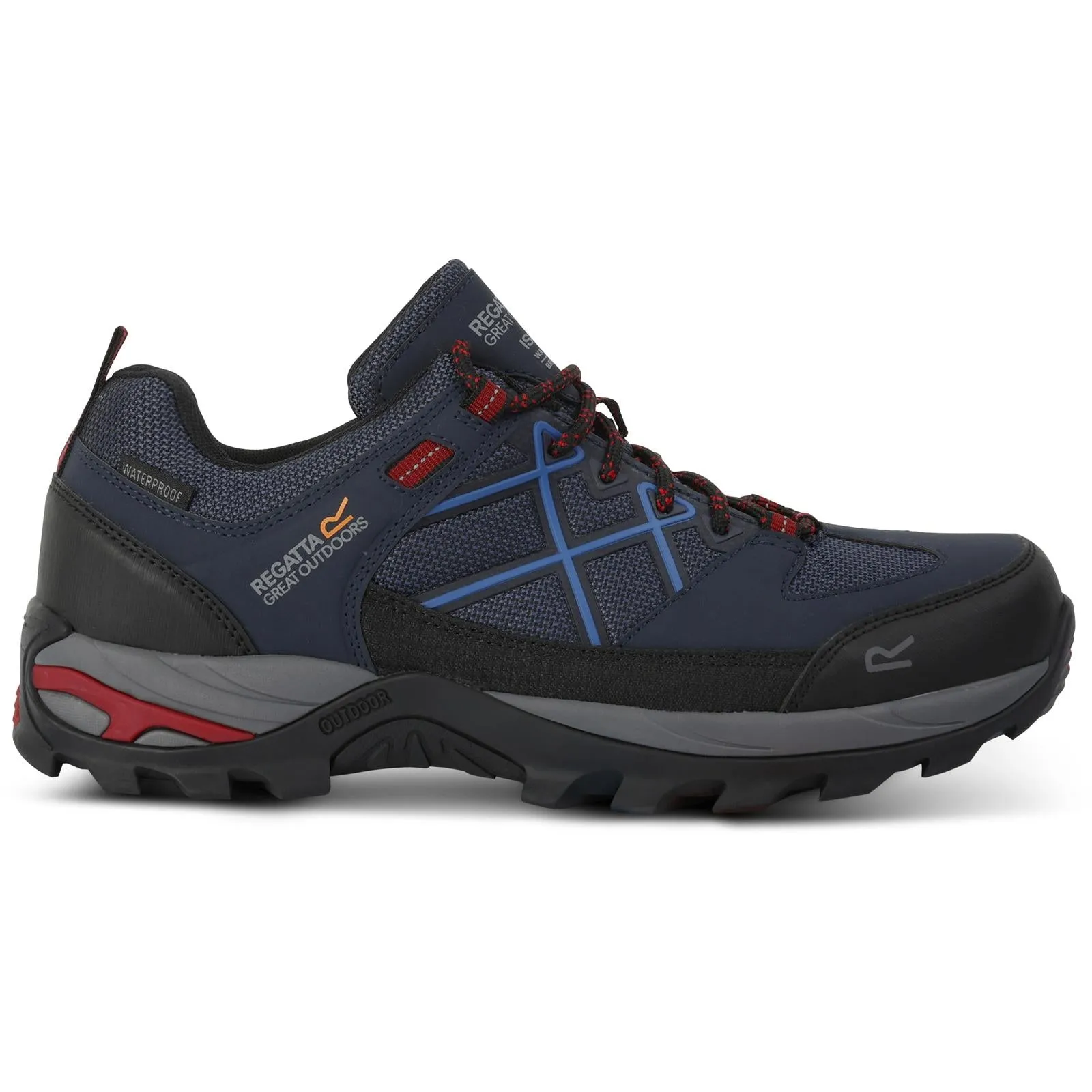 Regatta Mens Samaris III Waterproof Walking Shoes - Black/Granit