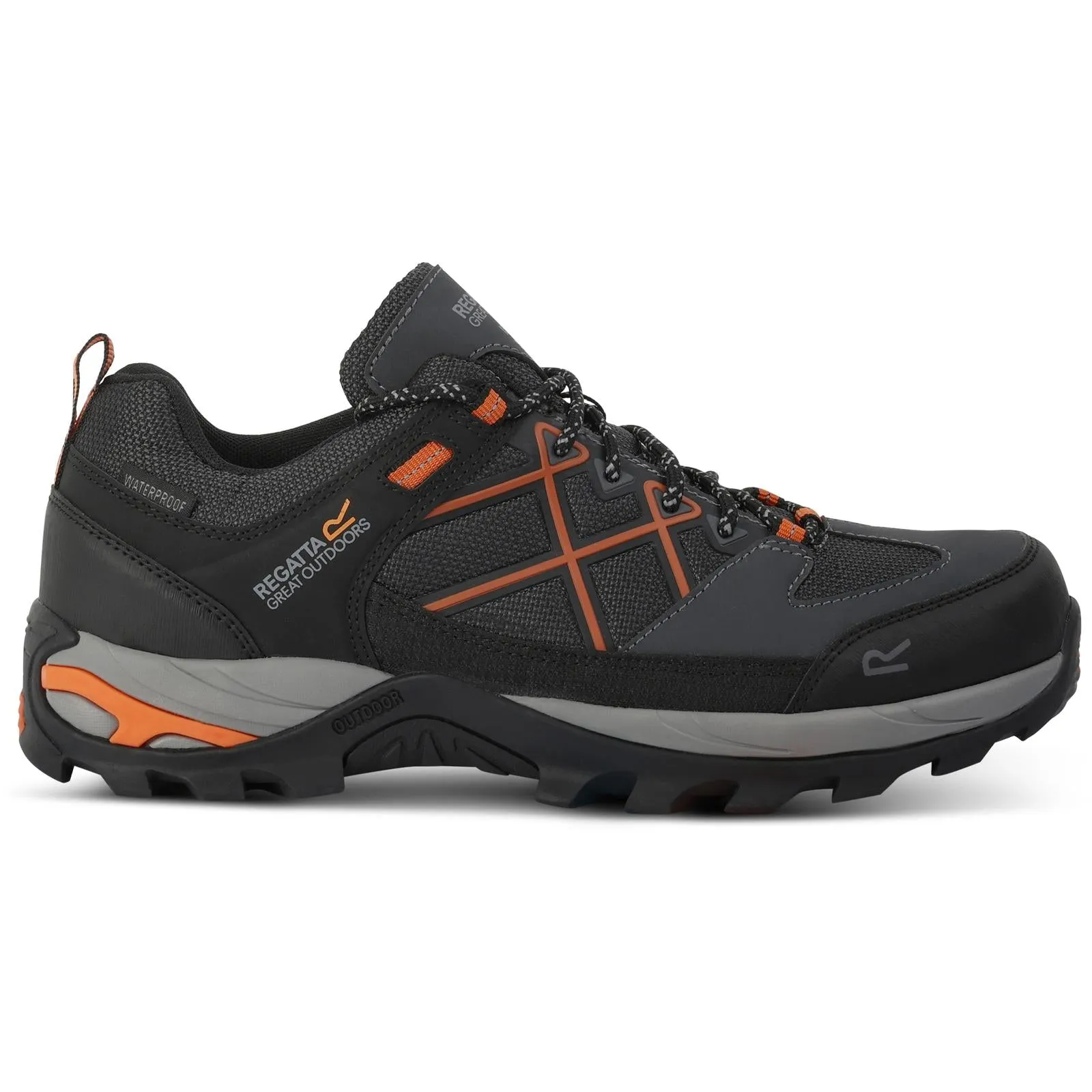 Regatta Mens Samaris III Waterproof Walking Shoes - Black/Granit