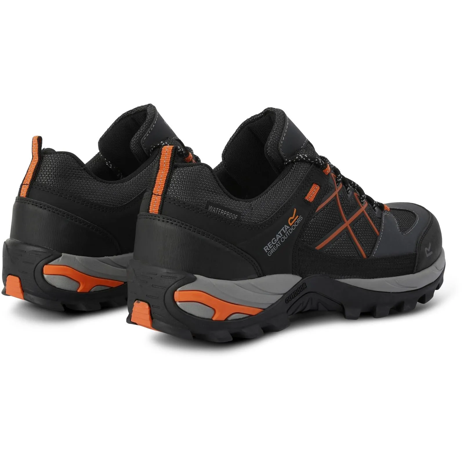 Regatta Mens Samaris III Waterproof Walking Shoes - Black/Granit