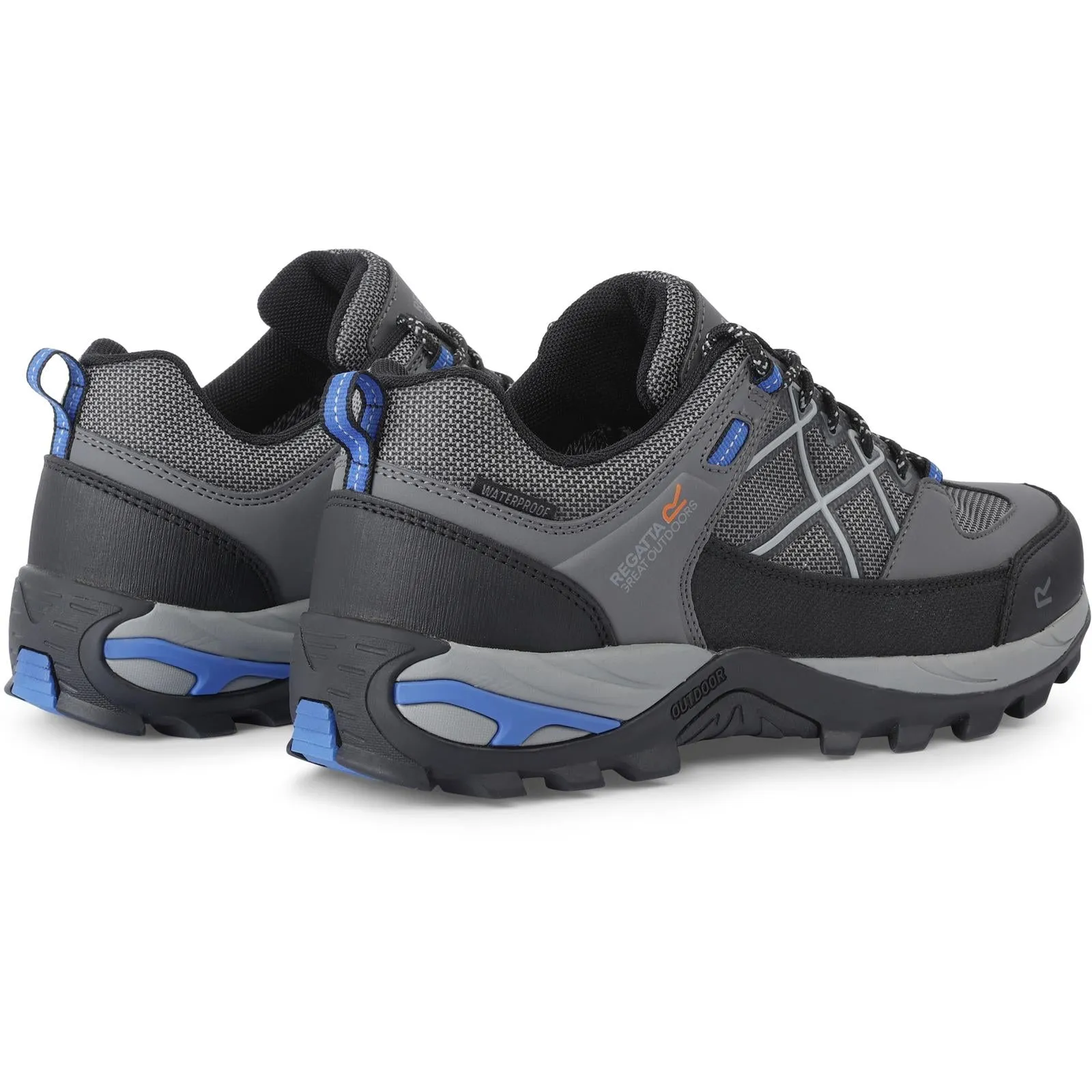 Regatta Mens Samaris III Waterproof Walking Shoes - Black/Granit