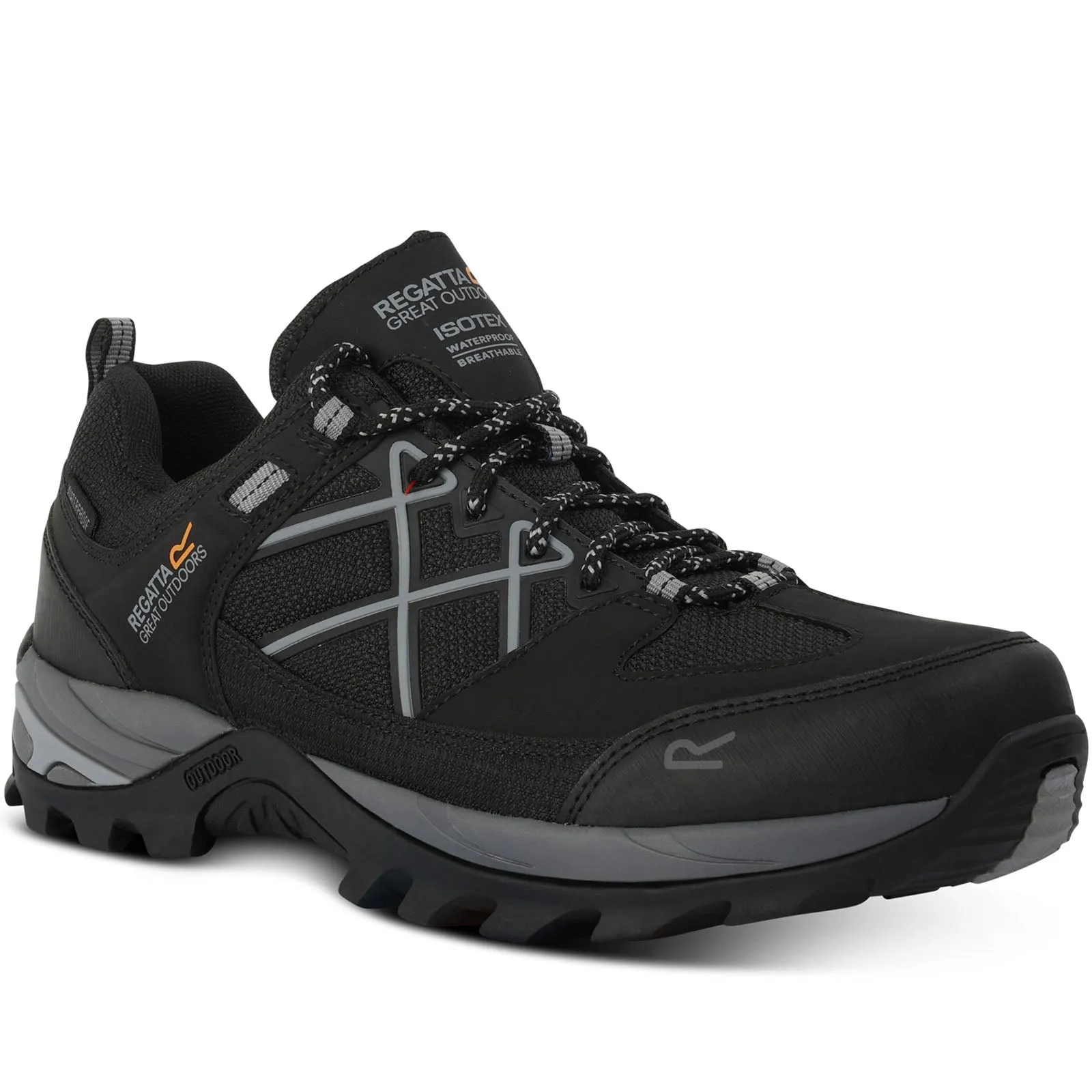 Regatta Mens Samaris III Waterproof Walking Shoes - Black/Granit