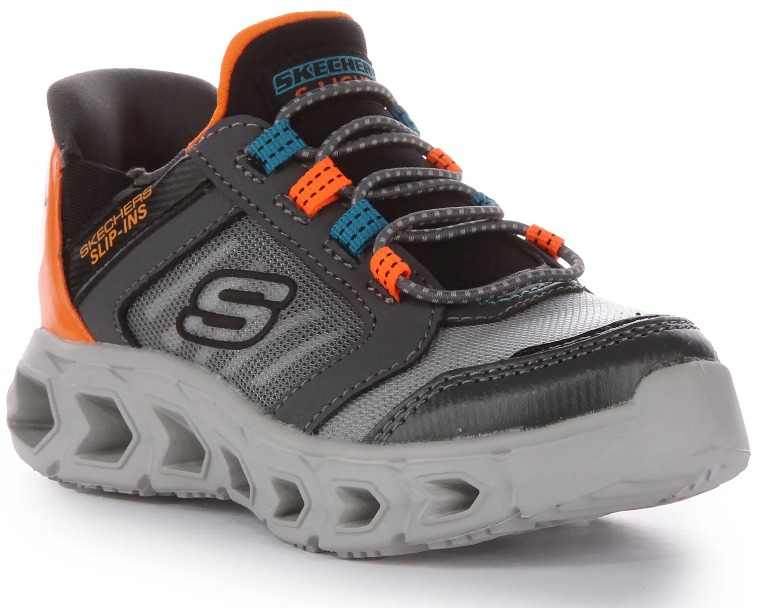 Skechers Hypno-Flash 2.0 In Charcoal For Kids