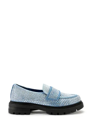 THUMPER-DENIM CRYSTAL LOAFER