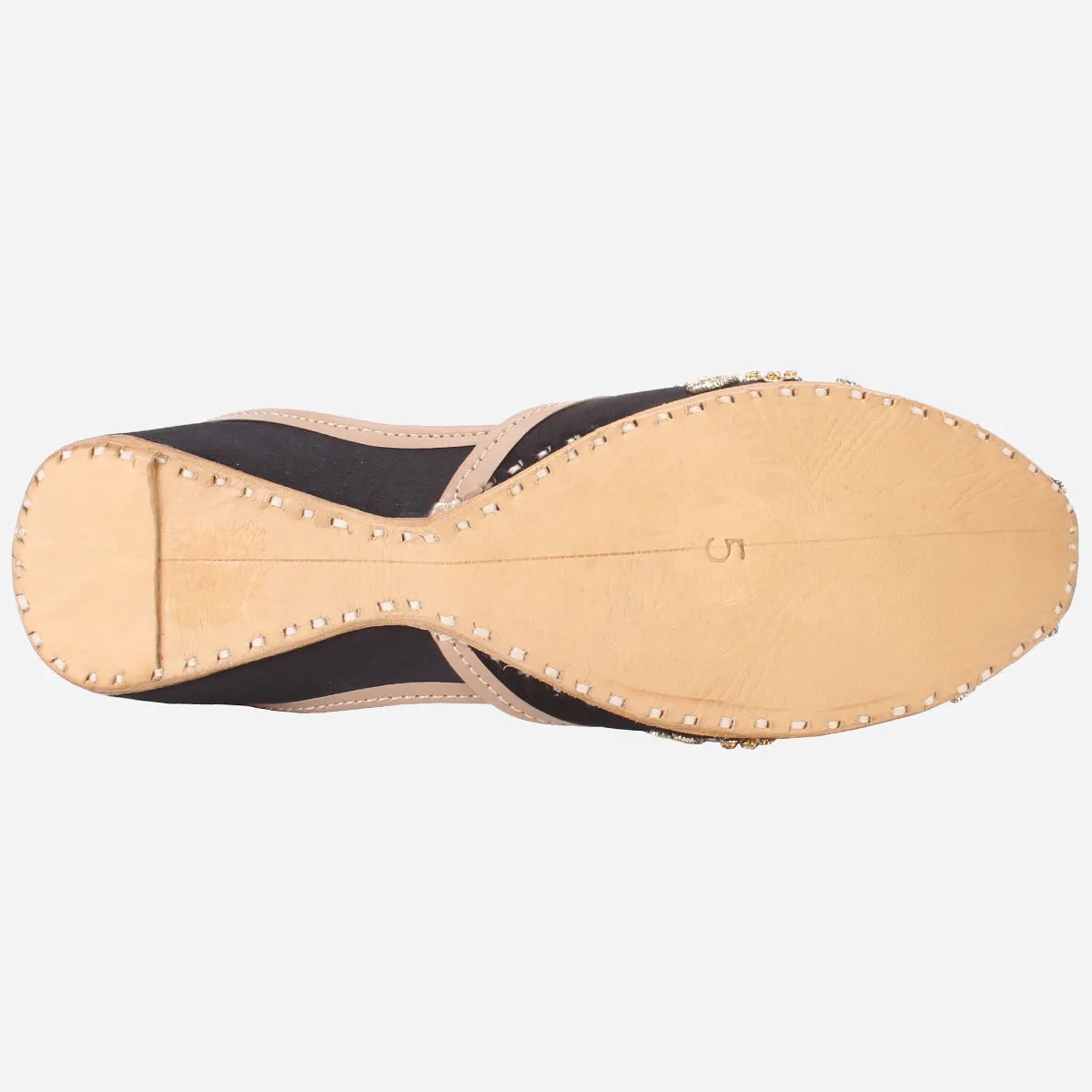 Womens "QUARIZ" Handmade Leather Flat Khussa