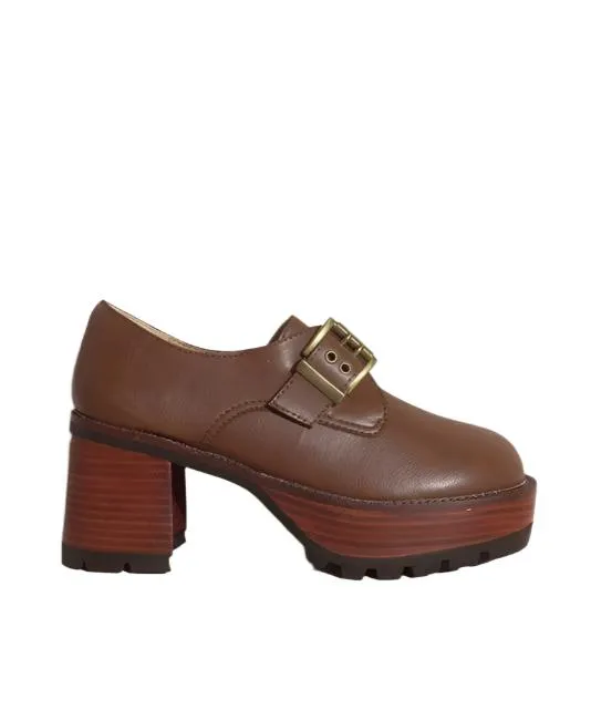 Womens Shoes Style No. Sarah - Buckled Platform Loafers