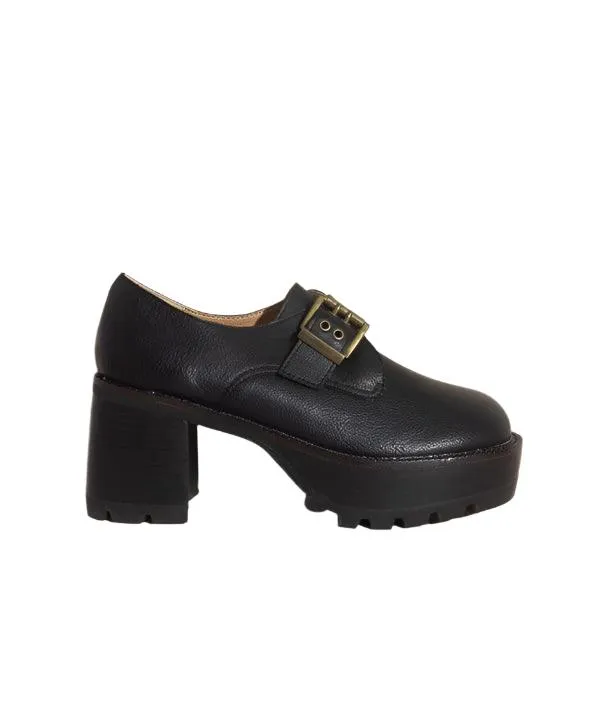 Womens Shoes Style No. Sarah - Buckled Platform Loafers